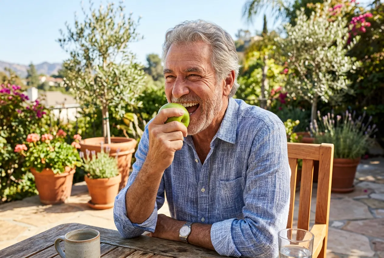 Full-arch All-on-4 dental implant bridge model for Orange County implant patients