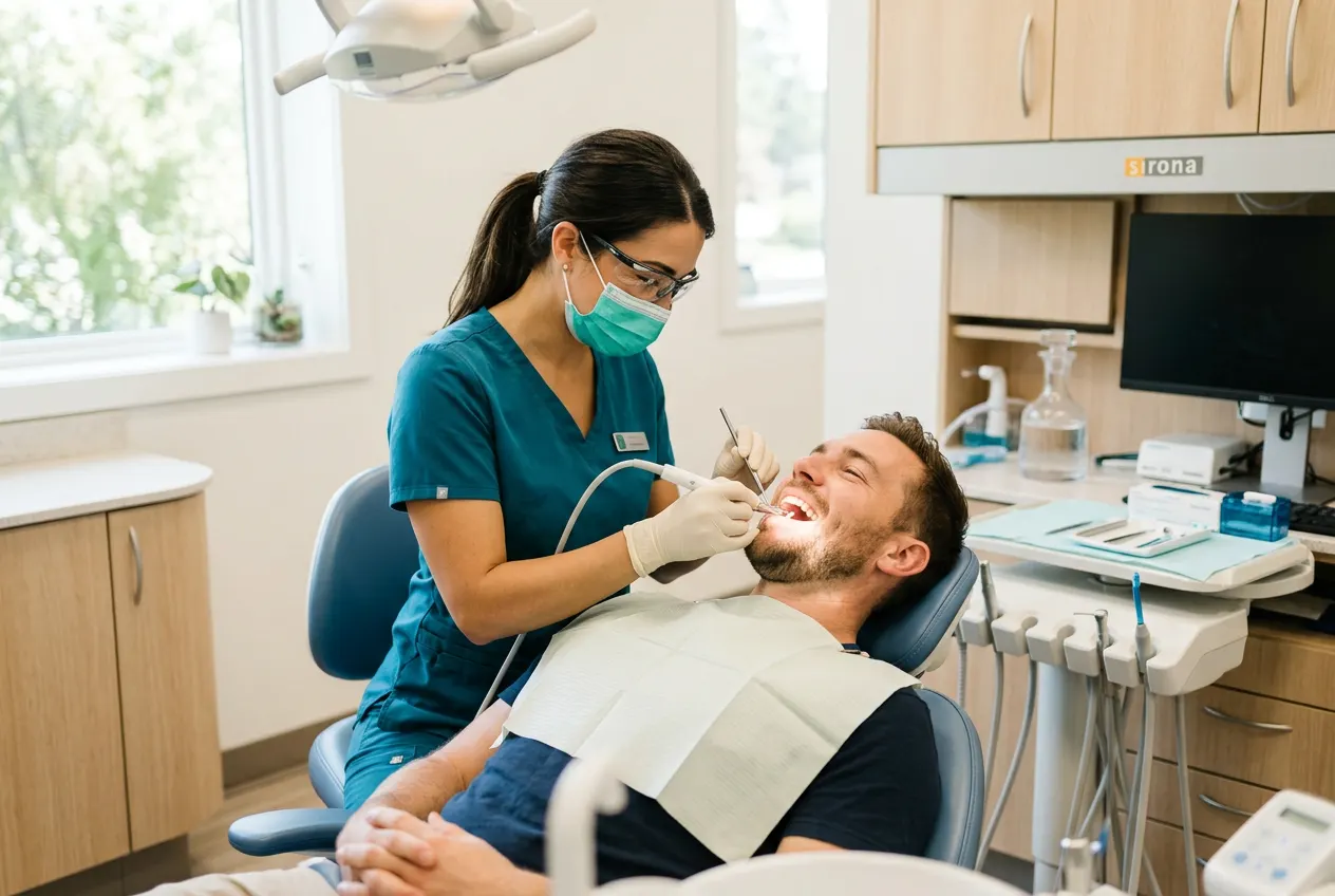 Deep cleaning and gum disease treatment with a hygienist in Lake Forest